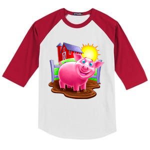 Smiling Pig Farm Kids Colorblock Raglan Jersey