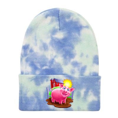 Smiling Pig Farm Tie Dye 12in Knit Beanie