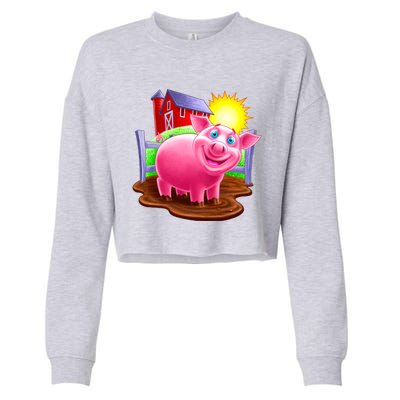 Smiling Pig Farm Cropped Pullover Crew