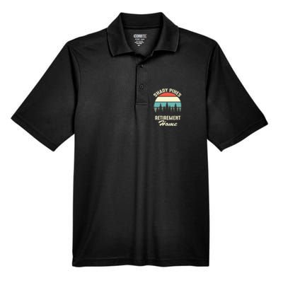 Shady Pines Funny Quote Retirement Day Party Home Men's Origin Performance Pique Polo