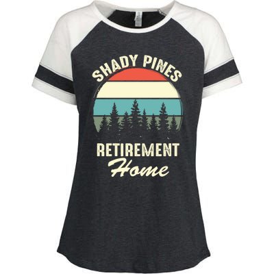 Shady Pines Funny Quote Retirement Day Party Home Enza Ladies Jersey Colorblock Tee