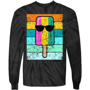 Summer Popsicle Funny Ice Cream Beach Pool Party Tie-Dye Long Sleeve Shirt