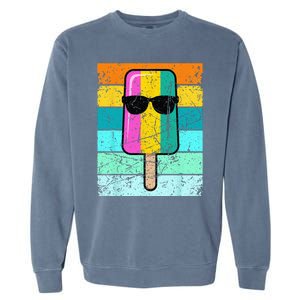 Summer Popsicle Funny Ice Cream Beach Pool Party Garment-Dyed Sweatshirt