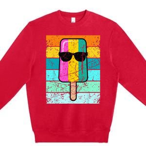 Summer Popsicle Funny Ice Cream Beach Pool Party Premium Crewneck Sweatshirt