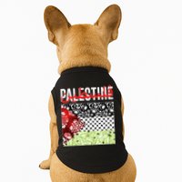 Support Palestine Flag Traditional Keffiyeh Floral Patterns Doggie Tank