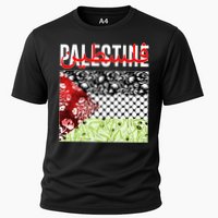 Support Palestine Flag Traditional Keffiyeh Floral Patterns Performance Shirt