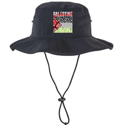 Support Palestine Flag Traditional Keffiyeh Floral Patterns Bucket Hat