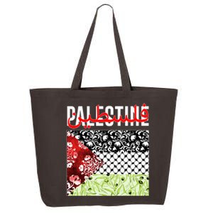 Support Palestine Flag Traditional Keffiyeh Floral Patterns 25L Jumbo Tote