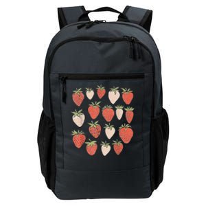 Strawberry Pattern Fruitarian Berry Strawberries Fruit Lover Daily Commute Backpack