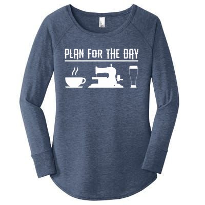 Sewers Plan For The Day Sewing Machine Sewing Seamstress Gift Women's Perfect Tri Tunic Long Sleeve Shirt