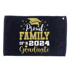 Super Proud Family Of 2024 Graduate Awesome Family College Grommeted Golf Towel