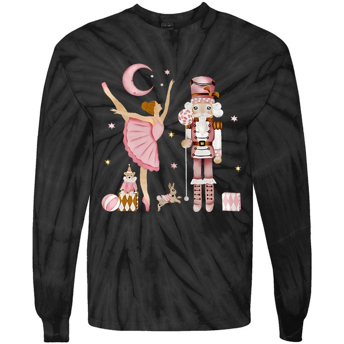 Sugar Plum Fairy Nutcracker Christmas Cute Xmas Tie-Dye Long Sleeve Shirt