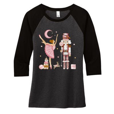 Sugar Plum Fairy Nutcracker Christmas Cute Xmas Women's Tri-Blend 3/4-Sleeve Raglan Shirt