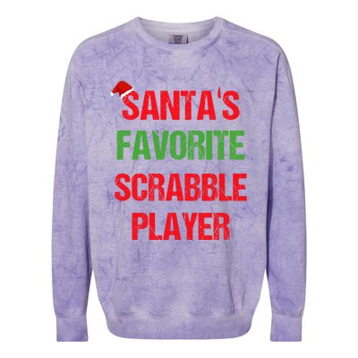 Scrabble Player Funny Pajama Christmas Gift Colorblast Crewneck Sweatshirt