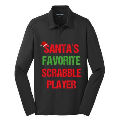 Scrabble Player Funny Pajama Christmas Gift Silk Touch Performance Long Sleeve Polo