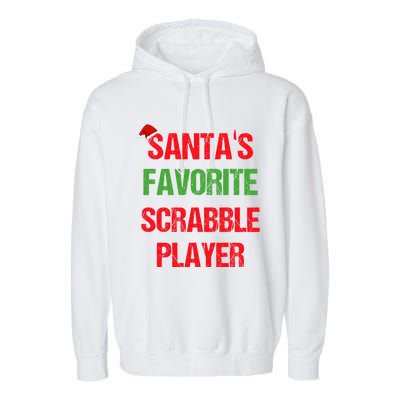 Scrabble Player Funny Pajama Christmas Gift Garment-Dyed Fleece Hoodie