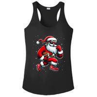 Santa Playing Football Christmas Football Players Ladies PosiCharge Competitor Racerback Tank