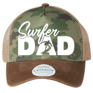 Surfing Papa Funny Surfing Dad Father Gift Legacy Tie Dye Trucker Hat