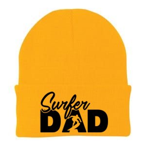 Surfing Papa Funny Surfing Dad Father Gift Knit Cap Winter Beanie