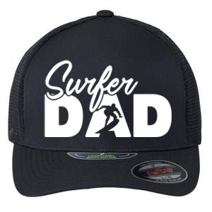 Surfing Papa Funny Surfing Dad Father Gift Flexfit Unipanel Trucker Cap