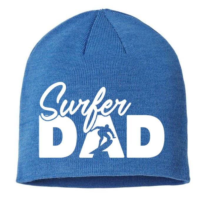 Surfing Papa Funny Surfing Dad Father Gift Sustainable Beanie