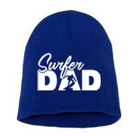 Surfing Papa Funny Surfing Dad Father Gift Short Acrylic Beanie