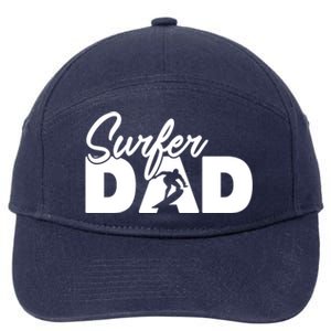 Surfing Papa Funny Surfing Dad Father Gift 7-Panel Snapback Hat