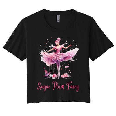 Sugar Plum Fairy Enchanting Nutcracker Ballet Fans Women's Crop Top Tee