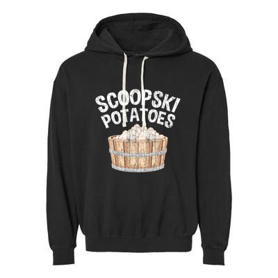Scoopski Potato Funny Potatoes Vegetables Chips Garment-Dyed Fleece Hoodie