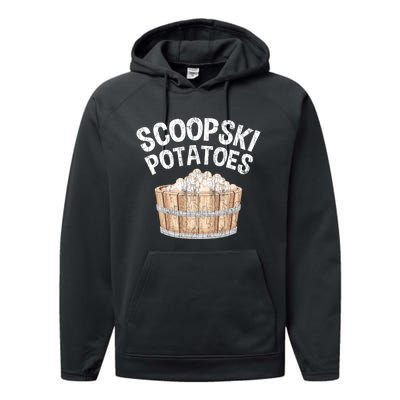 Scoopski Potato Funny Potatoes Vegetables Chips Performance Fleece Hoodie