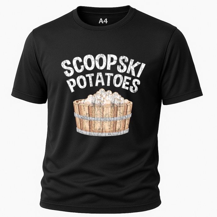 Scoopski Potato Funny Potatoes Vegetables Chips Cooling Performance Crew T-Shirt
