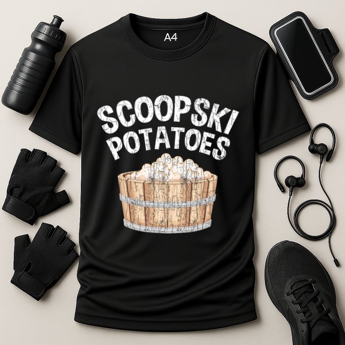 Scoopski Potato Funny Potatoes Vegetables Chips Cooling Performance Crew T-Shirt