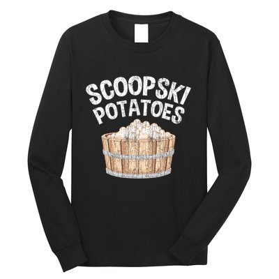 Scoopski Potato Funny Potatoes Vegetables Chips Long Sleeve Shirt