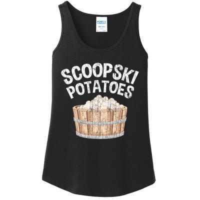 Scoopski Potato Funny Potatoes Vegetables Chips Ladies Essential Tank