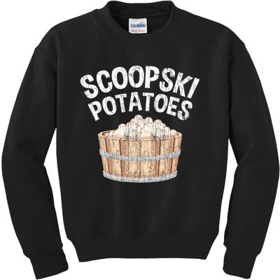 Scoopski Potato Funny Potatoes Vegetables Chips Kids Sweatshirt