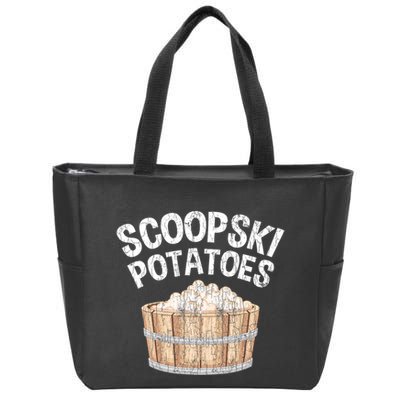 Scoopski Potato Funny Potatoes Vegetables Chips Zip Tote Bag