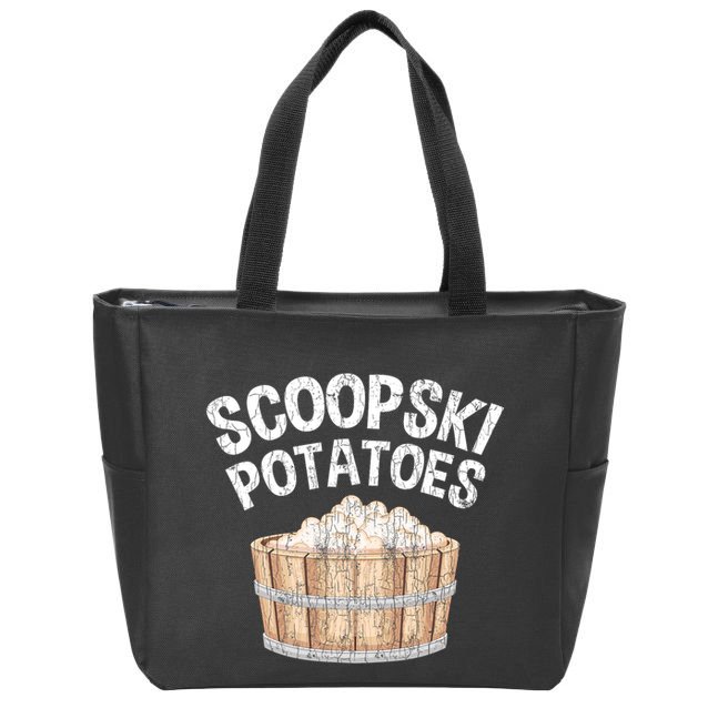 Scoopski Potato Funny Potatoes Vegetables Chips Zip Tote Bag
