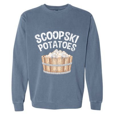 Scoopski Potato Funny Potatoes Vegetables Chips Garment-Dyed Sweatshirt