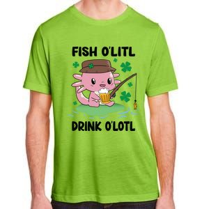 St Patricks Fish O'litl O'lotl Axolotl Fishing Funny Cute Gift Adult ChromaSoft Performance T-Shirt