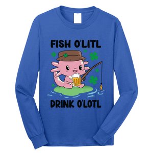 St Patricks Fish O'litl O'lotl Axolotl Fishing Funny Cute Gift Long Sleeve Shirt