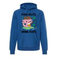 St Patricks Fish O'litl O'lotl Axolotl Fishing Funny Cute Gift Premium Hoodie