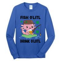 St Patricks Fish O'litl O'lotl Axolotl Fishing Funny Cute Gift Tall Long Sleeve T-Shirt