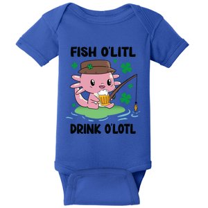 St Patricks Fish O'litl O'lotl Axolotl Fishing Funny Cute Gift Baby Bodysuit