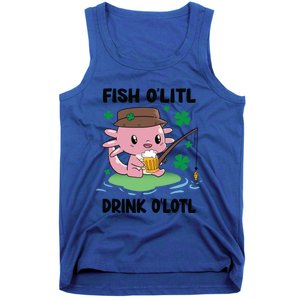 St Patricks Fish O'litl O'lotl Axolotl Fishing Funny Cute Gift Tank Top