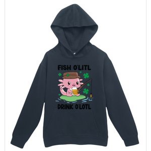 St Patricks Fish O'litl O'lotl Axolotl Fishing Funny Cute Gift Urban Pullover Hoodie