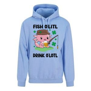 St Patricks Fish O'litl O'lotl Axolotl Fishing Funny Cute Gift Unisex Surf Hoodie