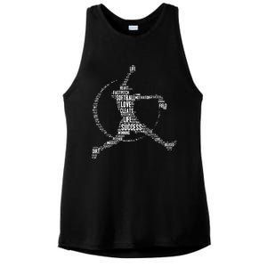 Softball Pitcher Fastpitch T Softball Mom Ladies PosiCharge Tri-Blend Wicking Tank