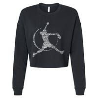 Softball Pitcher Fastpitch T Softball Mom Cropped Pullover Crew