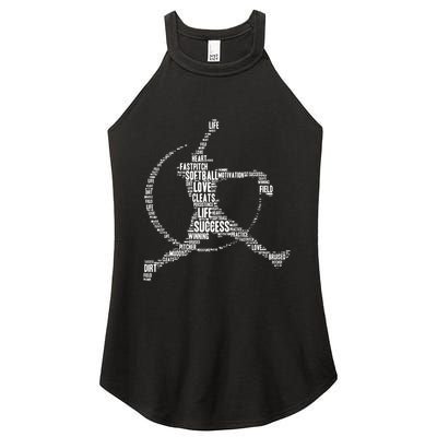 Softball Pitcher Fastpitch T Softball Mom Women's Perfect Tri Rocker Tank