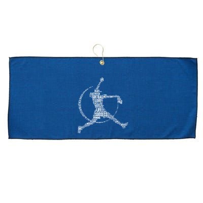 Softball Pitcher Fastpitch T Softball Mom Large Microfiber Waffle Golf Towel